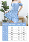 Ruffle Sleeve Drawstring Square Neck Mini Dress