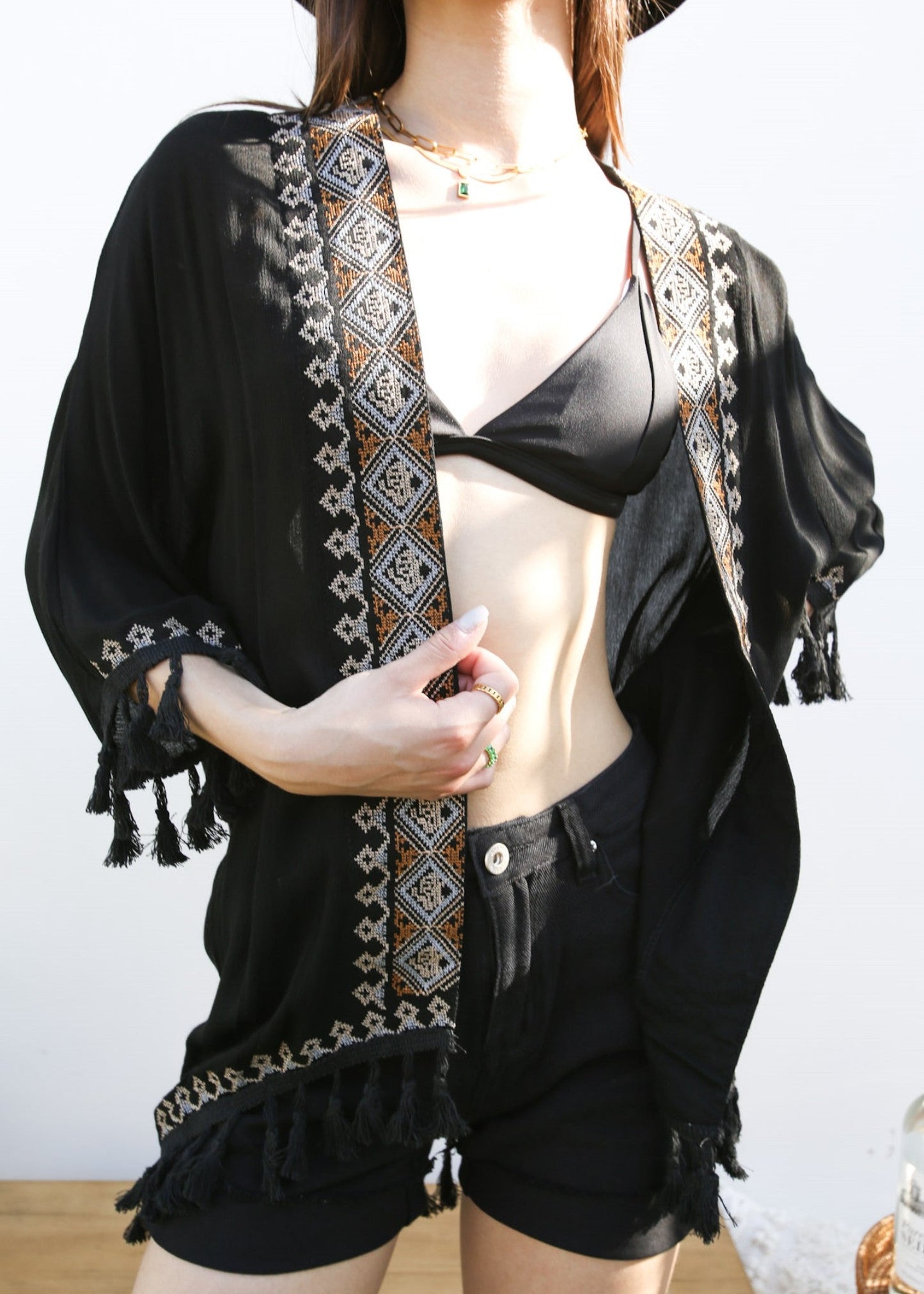 Tribal Kimono Tassel Cardigans