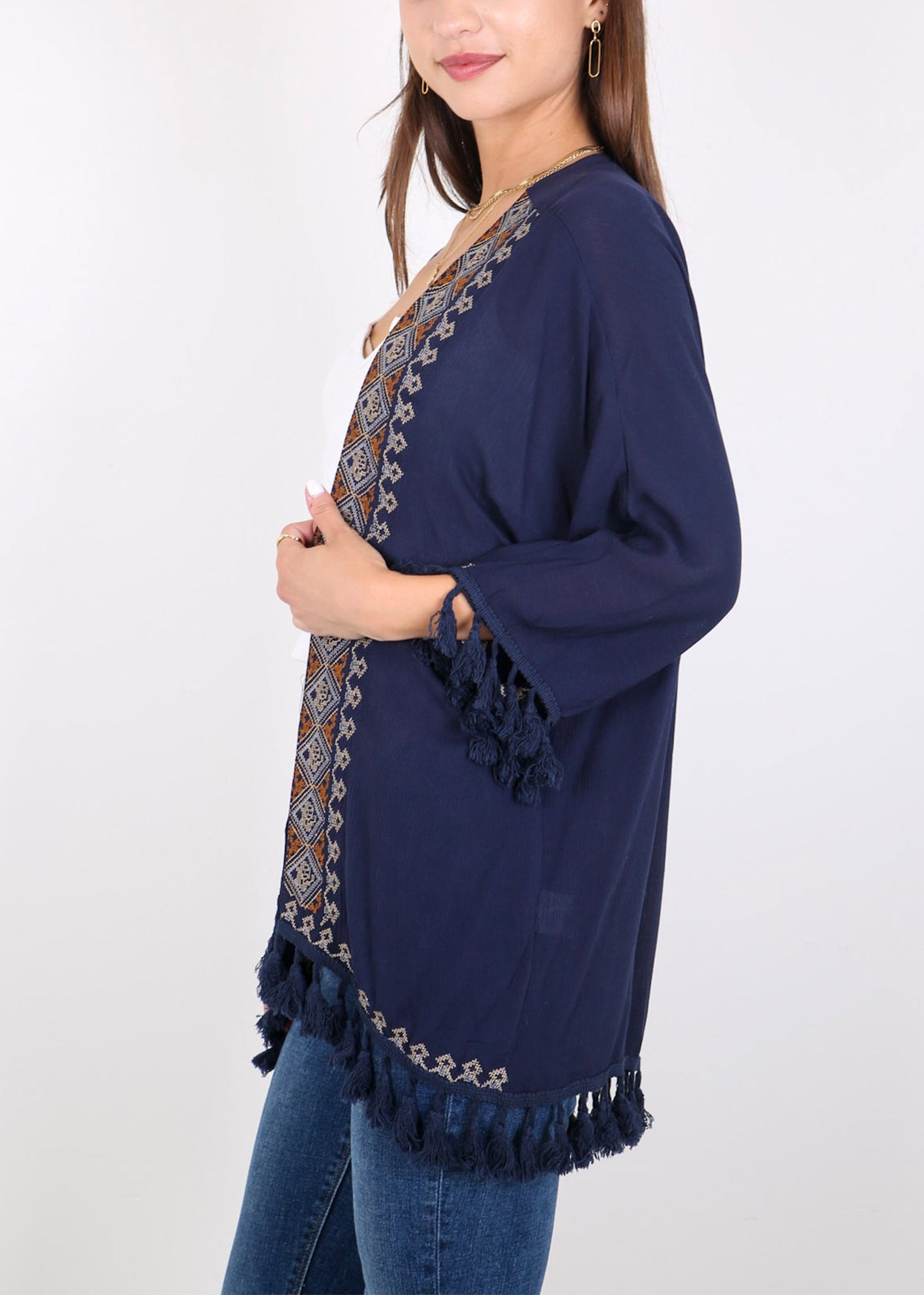 Tribal Kimono Tassel Cardigans