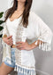 Tribal Kimono Tassel Cardigans