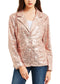 Anna-Kaci Women's Long Sleeve Sequin Blazer Jackets Casual Sparkly Coat with Pocket