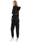 Anna-Kaci Women Tracksuit Set Cropped Hoodie Sweatshirt and Drawstring Sweatpants Tapered Joggers Set for Women 2 Piece