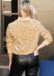 Anna-Kaci Women's Sparkly Sequin Jacket Glitter Long Sleeves Front Zip Up Bomber Jacket with Ribbed Cuffs