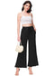 Anna-Kaci Womens High Waist Drawstring Wide Leg Long Pants Casual Loose Soft Ladies Pants with Pockets