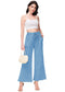 Anna-Kaci Womens High Waist Drawstring Wide Leg Long Pants Casual Loose Soft Ladies Pants with Pockets