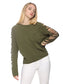 Ripped Long-Sleeve Pullover Top