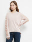 Ripped Long-Sleeve Pullover Top