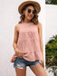 Anna-Kaci Basic Solid Ruffle Summer Tier Sleeveless Tank Blouse for Women