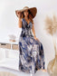 Anna-Kaci Beach Paradise Floral Print Maxi Dress for Women Large 8-10 / Navy