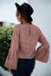 Anna-Kaci Bell Long Sleeve Floral Print Blouse Round neck for Women