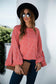 Anna-Kaci Bell Long Sleeve Floral Print Blouse Round neck for Women Large 8-10 / Red