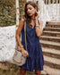 Anna-Kaci Boho Sleeveless Tunic Dress A Line Sweetheart Neck with Tassels for Women