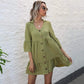 Anna-Kaci Button Down Ruffle Tier Oversized Mini Dress