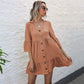 Anna-Kaci Button Down Ruffle Tier Oversized Mini Dress