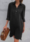 Anna-Kaci Button Up Collared Shirt Dress with Long Sleeves for Women