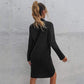 Anna-Kaci Button Up Collared Shirt Dress with Long Sleeves for Women