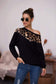 Anna-Kaci Cheetah Print Long Sleeve Boat Neck Long Sleeve Top