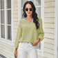 Anna-Kaci Clip Dot Long Sleeve Sheer V Neck Causal Blouse Top for Women Large 8-10 / Green