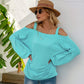 Anna-Kaci Cold Shoulder Oversized Loose Fit Casual Long Sleeve Top Solid for Women