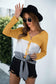 Anna-Kaci Color Block Button Up Knitted Tied Front Long Sleeve Top
