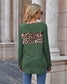 Anna-Kaci Color Block Leopard Print Long Sleeve Loose Fit Shirt for Women Large 8-10 / DarkGreen