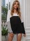 Anna-Kaci Color Block Lightweight Summer Pullover Top Wide V-Neck Long Sleeve