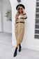 Anna-Kaci Color Block Striped Button Down Dual Pocket Long Cardigan for Women Large 8-10 / Beige