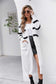 Anna-Kaci Color Block Striped Button Down Dual Pocket Long Cardigan for Women Large 8-10 / White