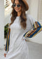 Anna-Kaci Colorful Striped Long Sleeve Basic Tunic Dress Above Knee Dress for Women Large 8-10 / Blue Stripes