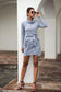 Anna-Kaci Cowl Neck Long Sleeve Bodycon Mini Dress with Pockets for Women