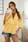 Anna-Kaci Cross V-Neck Gathered Light Summer Blouse Top for Women