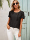 Anna-Kaci Dainty Parallel Ruffle Front Detailed Casual Summer Blouse Top