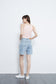 Anna-Kaci Distressed 4 Button Premium Denim Shorts | Anna-Kaci