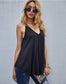 Anna-Kaci Flare V Neck Tank Top Handkerchief Spring Racerback Tank for Women