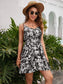 Anna-Kaci Floral Print Cami Ruffle Tiered Short Swing Dress Sweetheart for Women