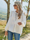 Anna-Kaci Lace Applique Long Sleeve Chiffon Blouse with Lantern Sleeves for Women