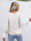 Anna-Kaci Lace Crochet Trim Pattern V Neckline Ruffle Poet Long Sleeve for Women