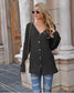 Anna-Kaci Layering Button Up Textured Tunic Long Sleeve Top for Women