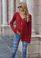 Anna-Kaci Layering Button Up Textured Tunic Long Sleeve Top for Women