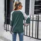 Anna-Kaci Leopard Print Color Block Baseball Long Sleeve Tee for Women
