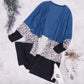 Anna-Kaci Leopard Print Color Block Long Open Front Cardigan Knee Length for Women