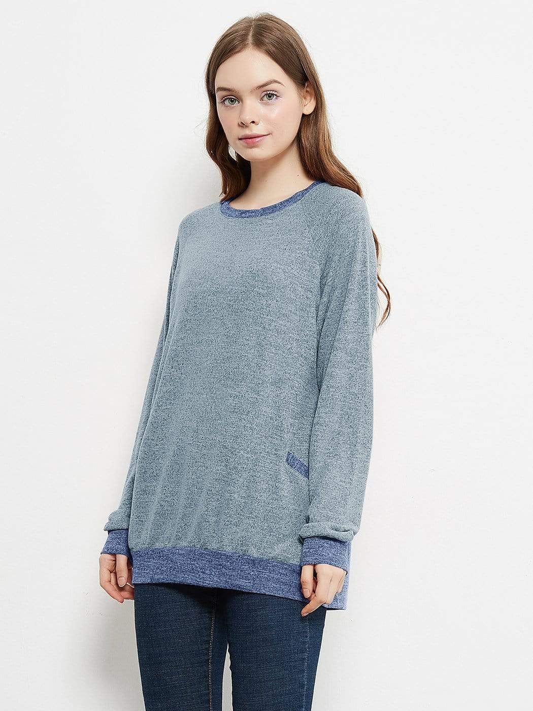 Anna-Kaci Long Sleeve Pocket Front Pullover | Anna-Kaci