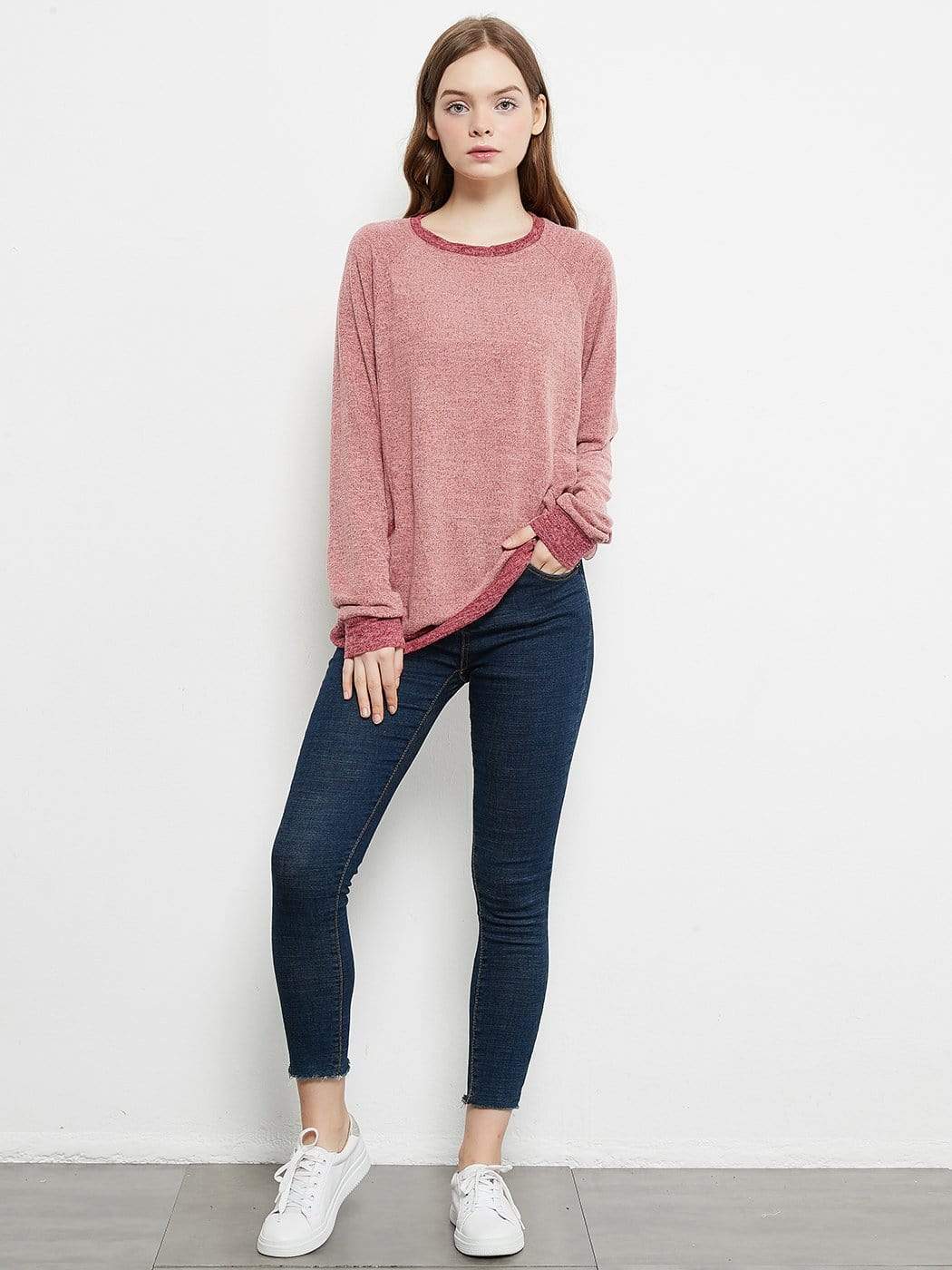 Anna-Kaci Long Sleeve Pocket Front Pullover | Anna-Kaci
