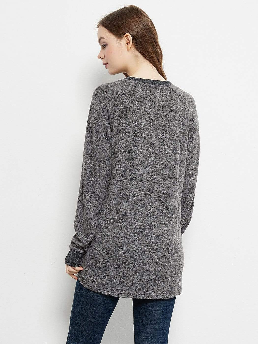 Anna-Kaci Long Sleeve Pocket Front Pullover | Anna-Kaci