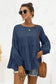 Anna-Kaci Long Sleeve Ruffle Tiered Layered Round Neck Lightweight Top for Woemn