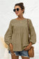 Anna-Kaci Long Sleeve Ruffle Tiered Layered Round Neck Lightweight Top for Woemn