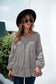 Anna-Kaci Long Sleeve Ruffle Tiered Layered V Neck Lightweight Top for Woemn Large 8-10 / Gray