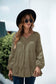 Anna-Kaci Long Sleeve Ruffle Tiered Layered V Neck Lightweight Top for Woemn Large 8-10 / Olive Green