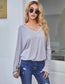 Anna-Kaci Long Sleeve V-Neck Casual Tee Lightweight Relaxed Fit Top for Women 2XL 12-14 / Gray