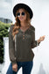 Anna-Kaci Mixed Two Tone Knitted Button Up Adjustable Drawstring Hoodie for Women